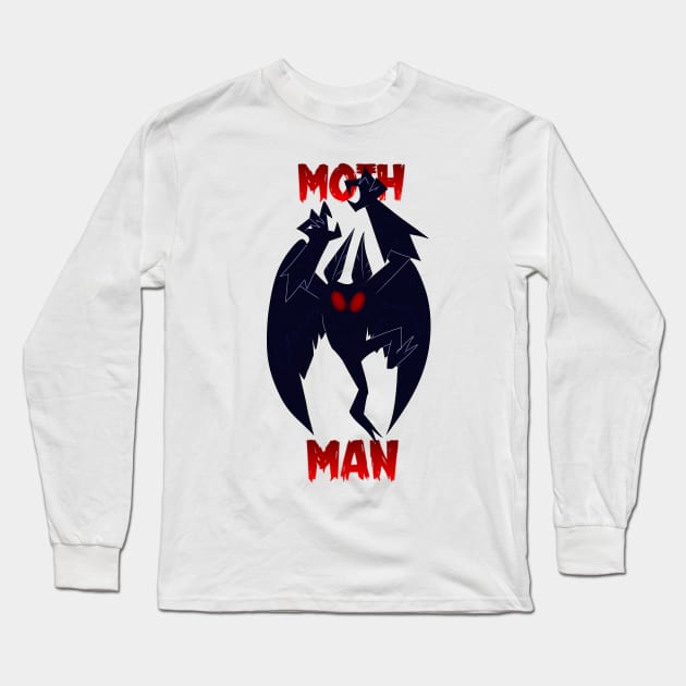 Moth Man Long Sleeve T-Shirt by Felidang